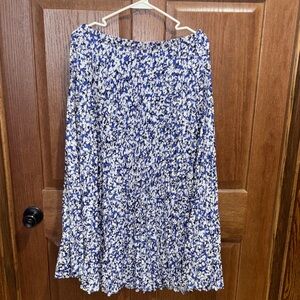 Chic Blue and White Women's A-Line Skirt